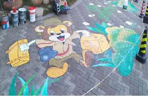 安岳夏季画地面彩绘会遇到的问题