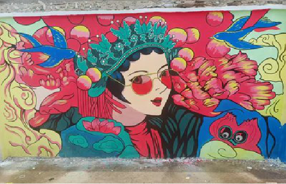 安岳墙体彩绘-网红墙