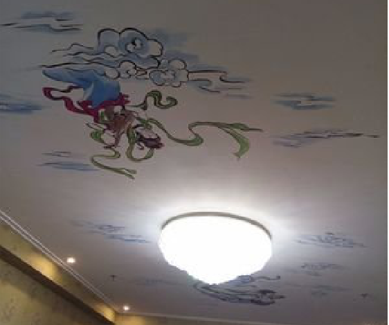 安岳如何快速绘制天花板上的手绘墙？