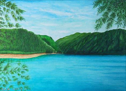 安岳在墙绘中，如何绘画绿水青山？